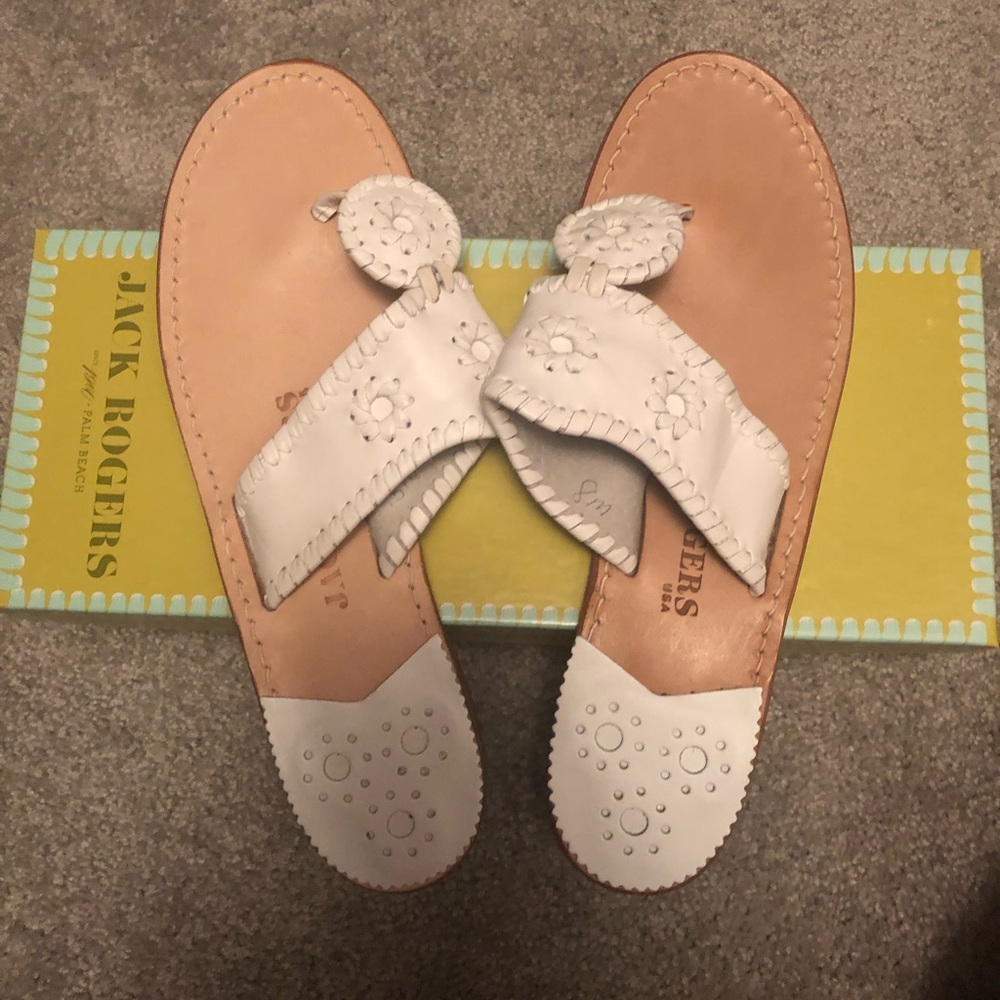 White Jack Rogers Navajo sandals